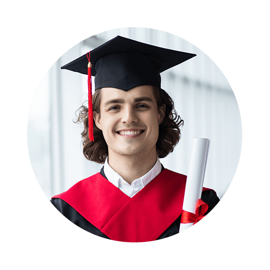 graduating student smiling