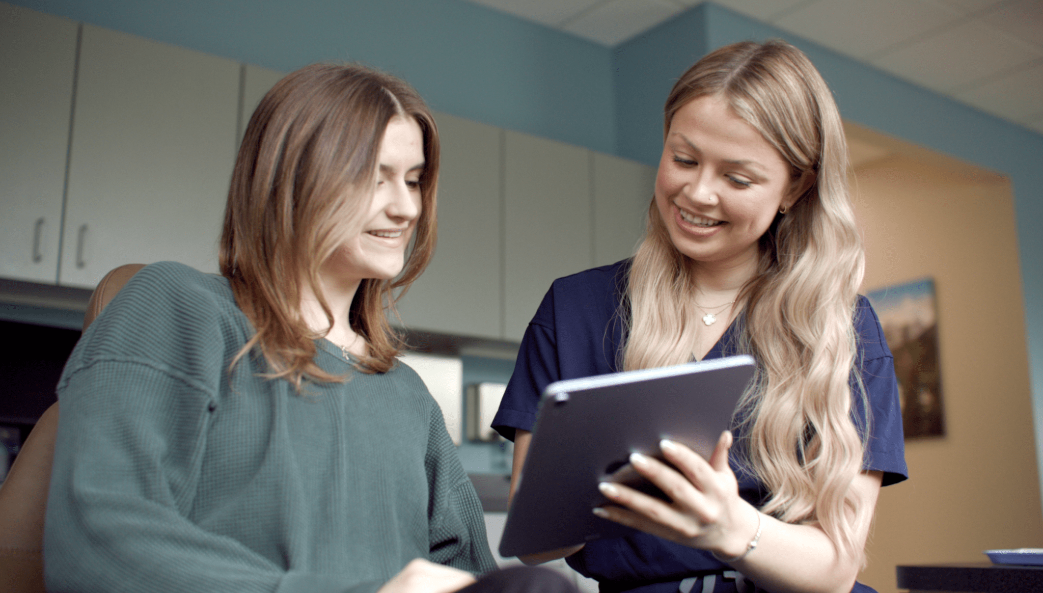 Orthodontic team reviewing treatment options